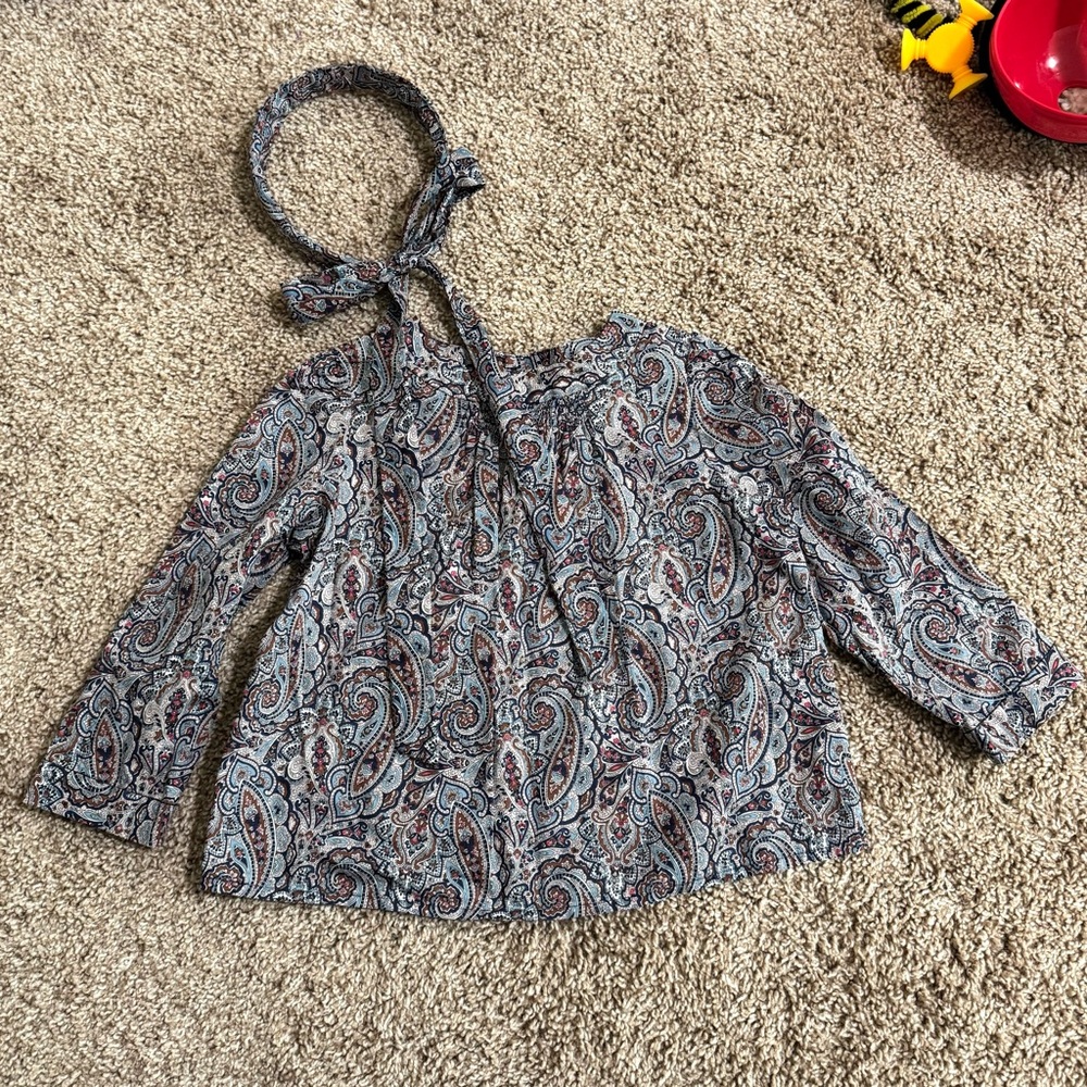 Bonpoint haedband and blouse 3T